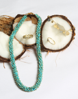 Hymn Turquoise Beaded 18K Gold Plated Silver 925 Necklace
