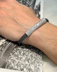 Zern Men's Zircon Silver 925 Bracelet