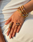 Reyna Tourmaline 18K Gold Plated Silver 925 Ring