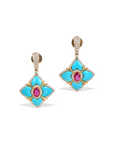 His Turquoise and Ruby Earrings
