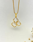 Azure Crystal 18k Gold Plated Silver 925 Pendant