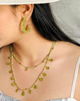 Sardine Peridot 18K Gold Plated Silver 925 Earrings