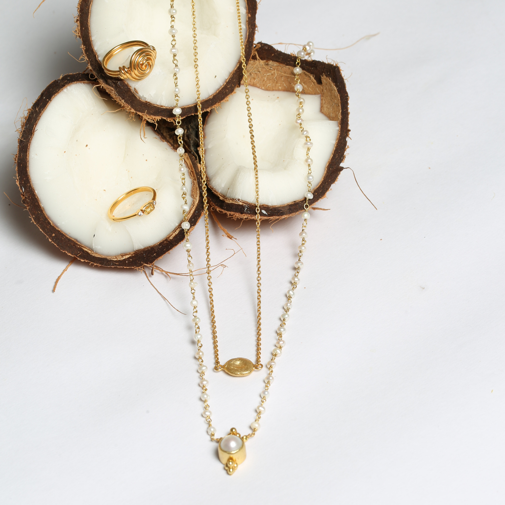 Smiggle Pearl 18K Gold Plated Silver 925 Necklace