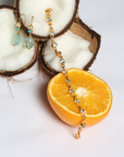 Tuna Colorstone 18K Gold Plated Silver 925 Earrings