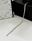 Brandt Men's Silver 92.5 Bling Bracelet