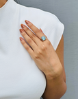 Labradorite Square 18K Gold Ring