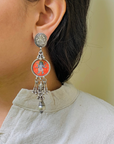 Rajkanya Handpainted Miniature Art Silver 925 Earrings