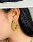 Sardine Peridot 18K Gold Plated Silver 925 Earrings