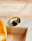 Taarush Sapphire 18K Gold Plated Silver 925 Rings