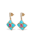 His Turquoise and Ruby Earrings
