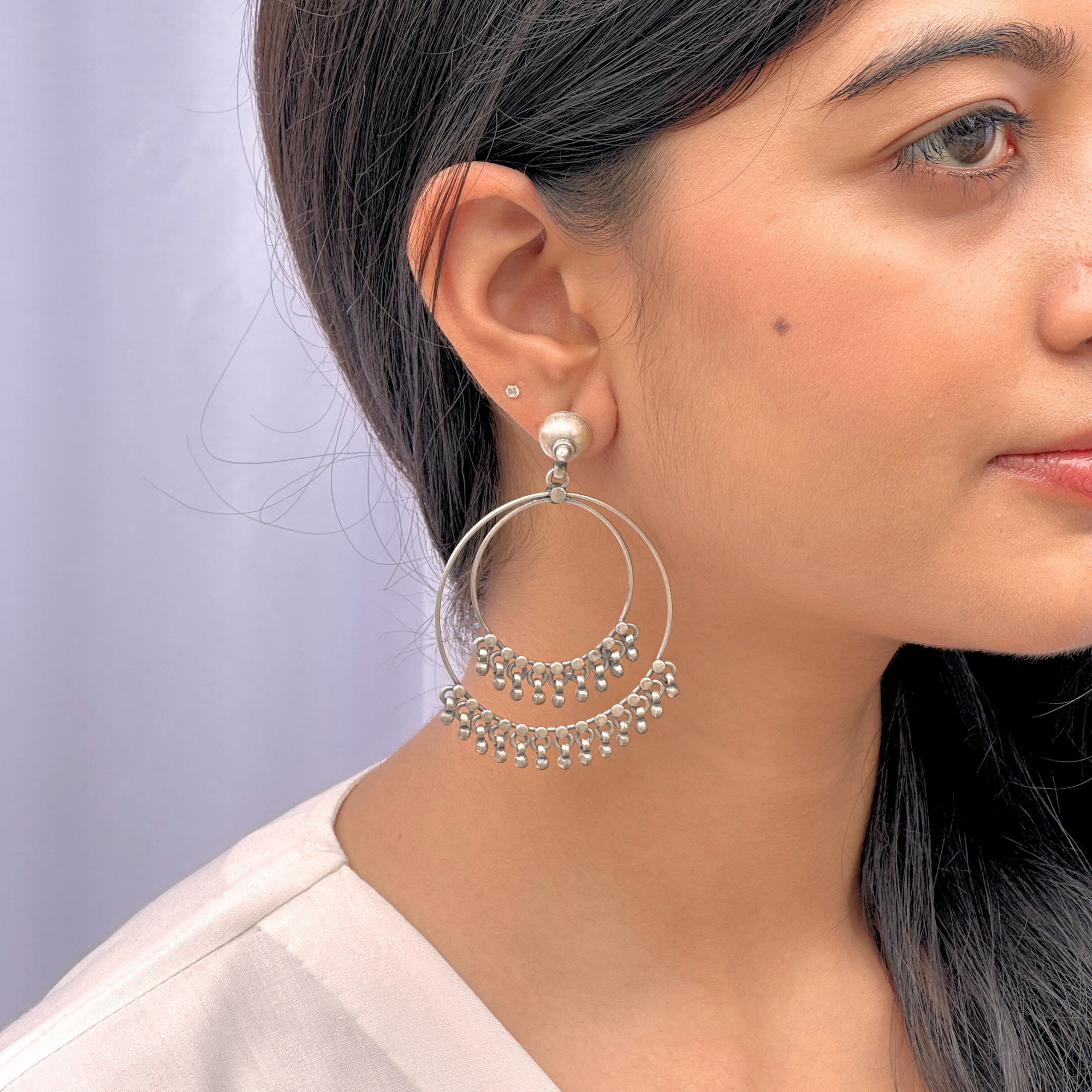 Fiza Traditional Silver 925 Earrings