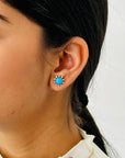 Turquoise & Diamond 14K Gold Earrings