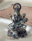 Silver 925 Goddess Saraswati Idol Artifact
