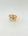 Pippin Aquamarine Gold Plated Silver 925 Ring