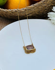 Ellis Amethyst 18K Gold Plated Silver 925 Love Necklace