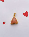 Trian Morganite Gold Plated Silver 925 Love Pendant