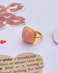 Velora Opal Gold Plated Silver 925 Love Ring