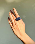 Blue Hues Beads Ring