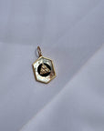 Black Onyx & Diamond 14K Gold Pendant