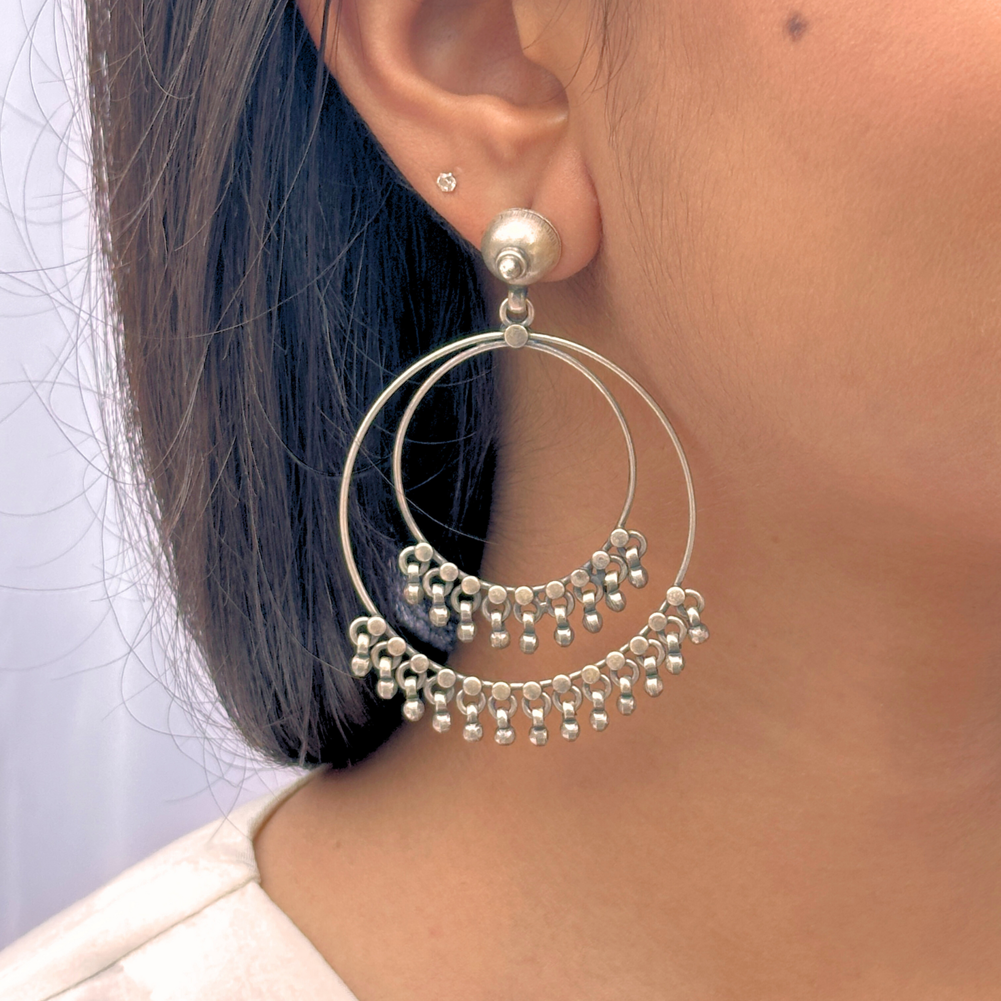 Fiza Traditional Silver 925 Earrings