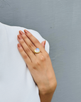 Rainbow Moonstone 18K Gold Ring