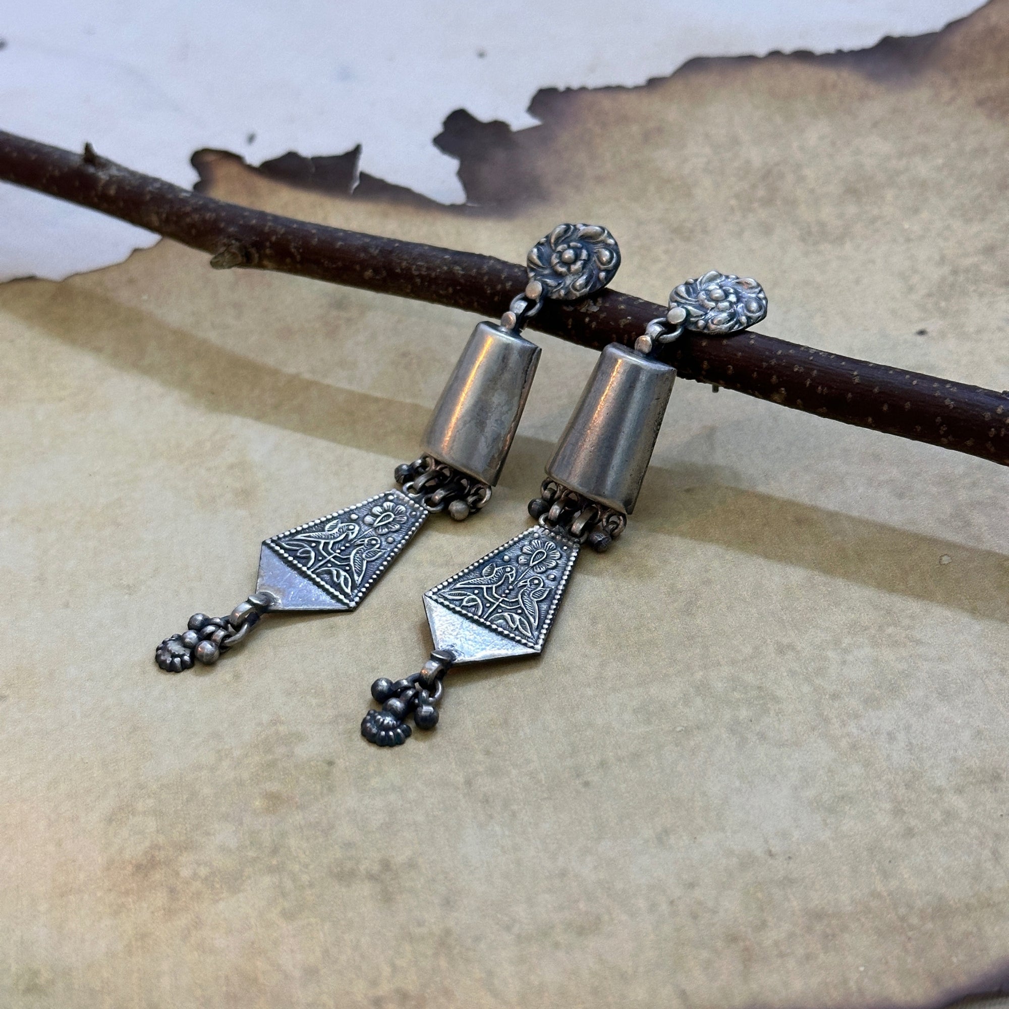 Tayyari Traditional Silver 925 Earrings