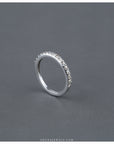 white silver ring