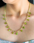 Bruck Peridot Gold Plated Silver 925 Necklace