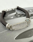 Bron Men's Zircon Silver 925 Bracelet