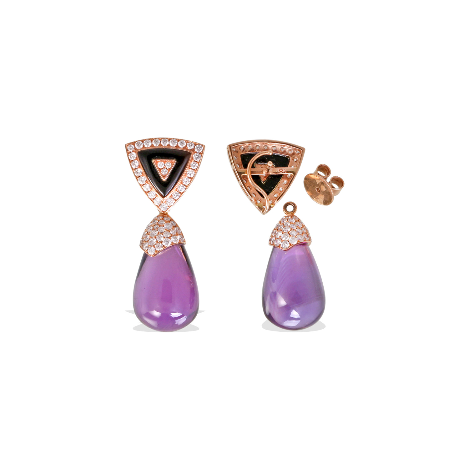 Sui Amethyst & Black Onyx Earrings