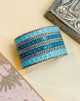 Kupara Enamel Silver 925 Cuff Bangle