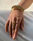 Brigdet Tourmaline Colorstone 18K Gold Plated Silver Bracelet