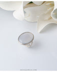 silver blue ring