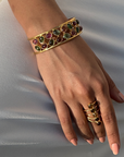 Brigdet Tourmaline Colorstone 18K Gold Plated Silver Bracelet