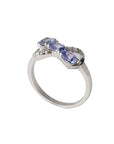 Tanzanite and Diamond Silver 925 Ring