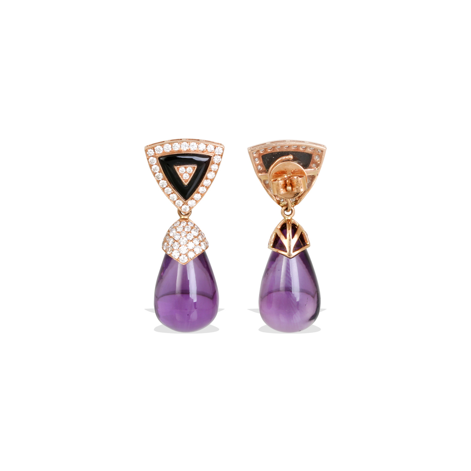 Sui Amethyst & Black Onyx Earrings