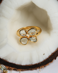 Pippin Aquamarine Gold Plated Silver 925 Ring