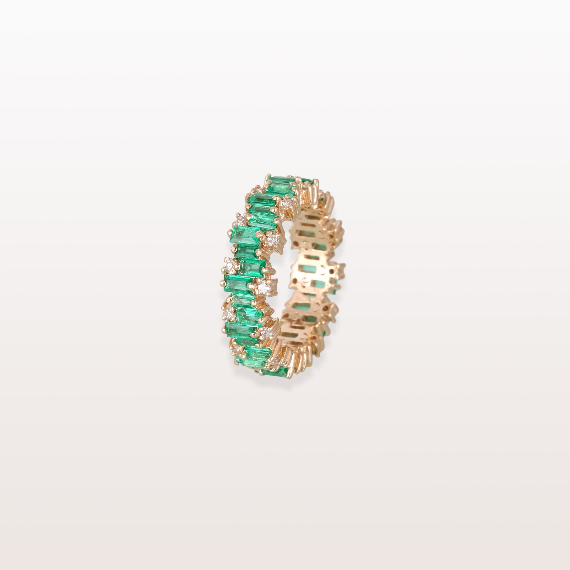 Baguette Emerald & Diamond Ring