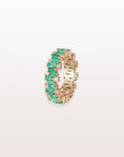 Baguette Emerald & Diamond Ring