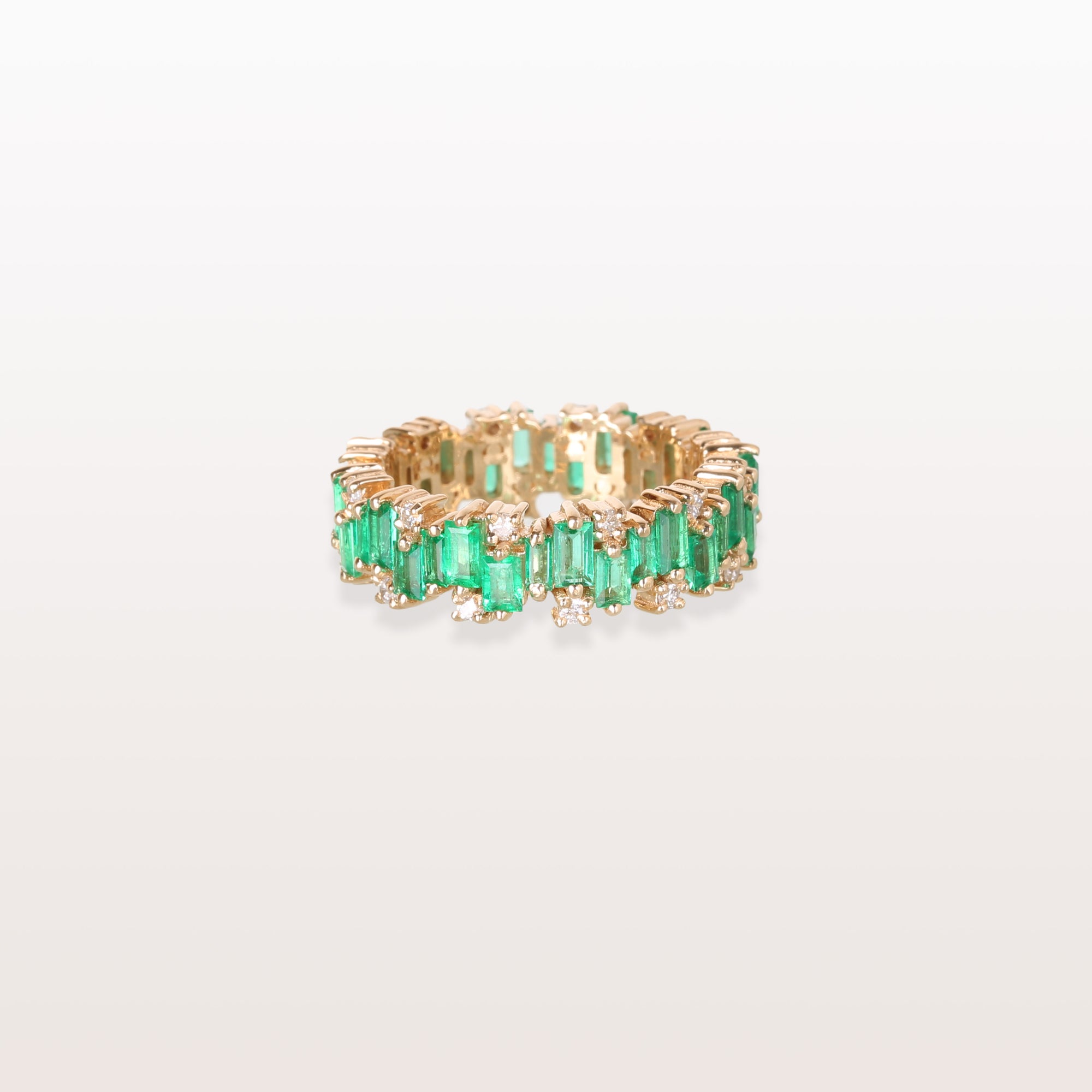 Baguette Emerald & Diamond Ring