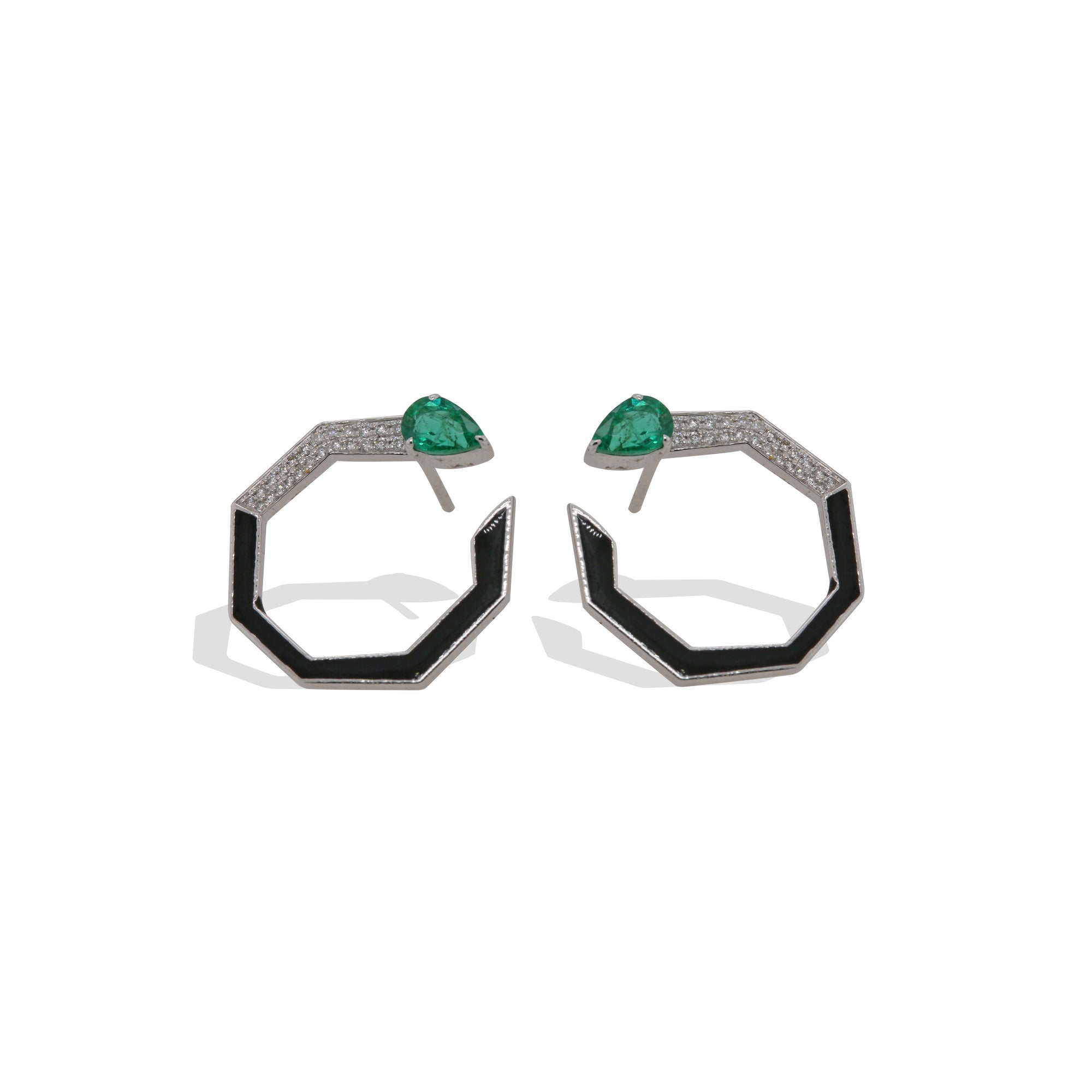 Sperel Emerald 18K Gold Earrings