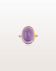 Amethyst Oval 14K Gold Ring
