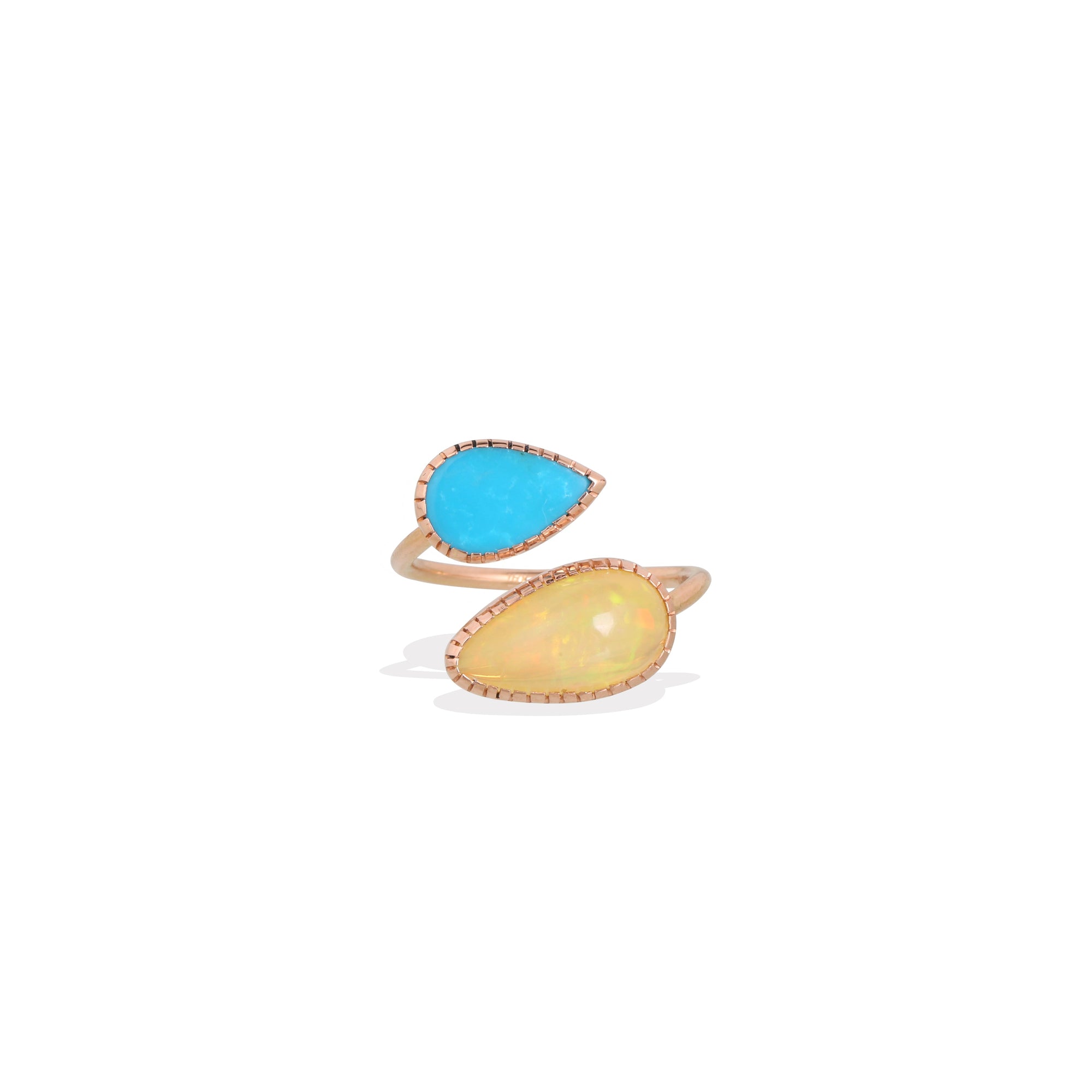 Opal and Turquoise 18K Gold Ring