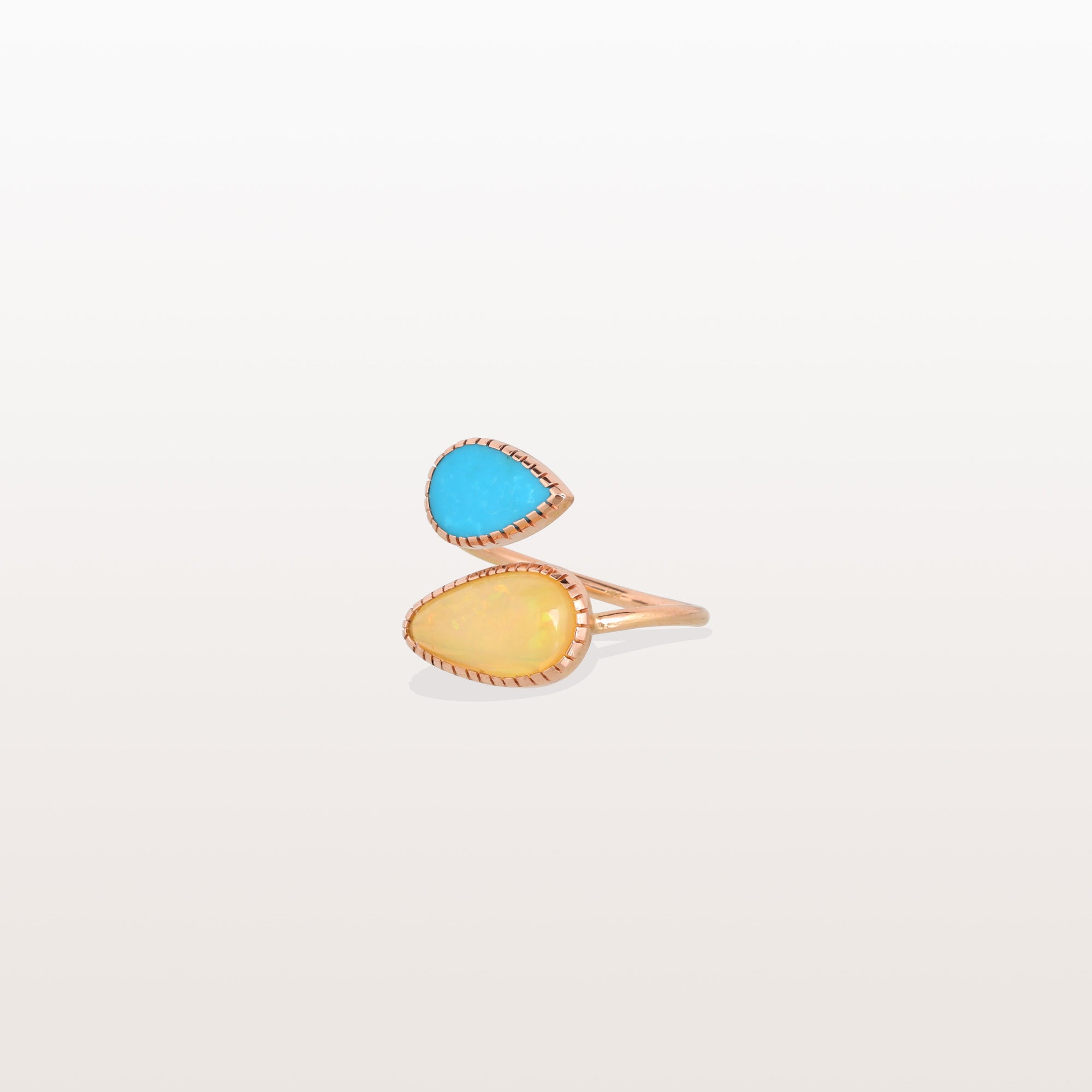 Opal and Turquoise 18K Gold Ring