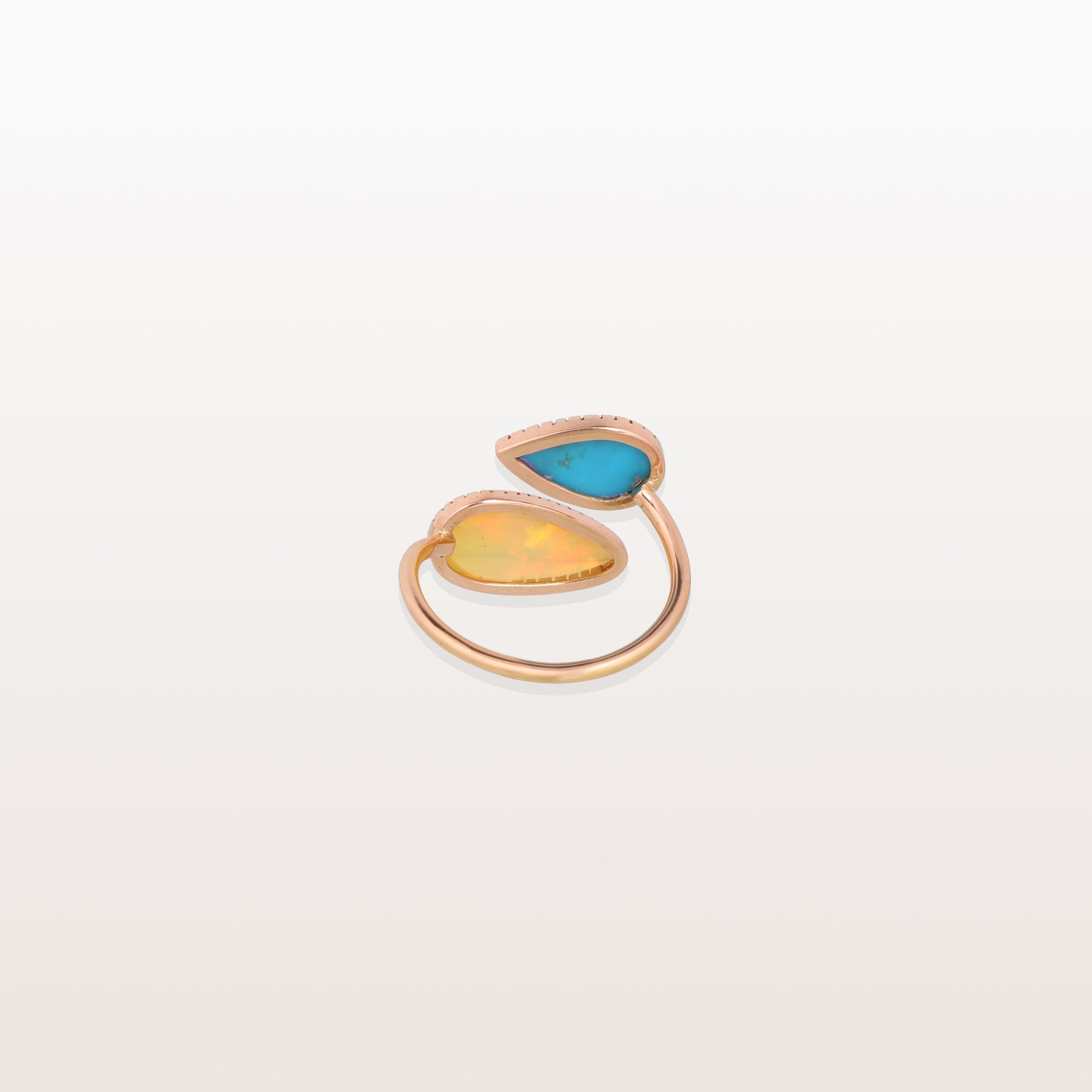 Opal and Turquoise 18K Gold Ring