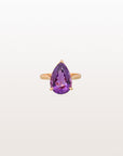 Amethyst Pear 18K Gold Ring