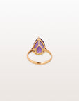 Amethyst Pear 18K Gold Ring
