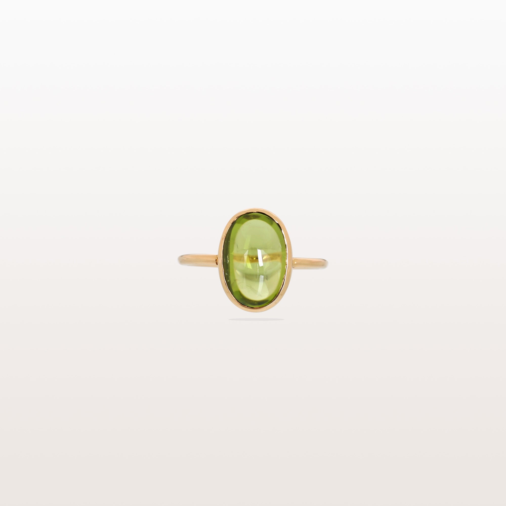Peridot Oval 18K Gold Ring