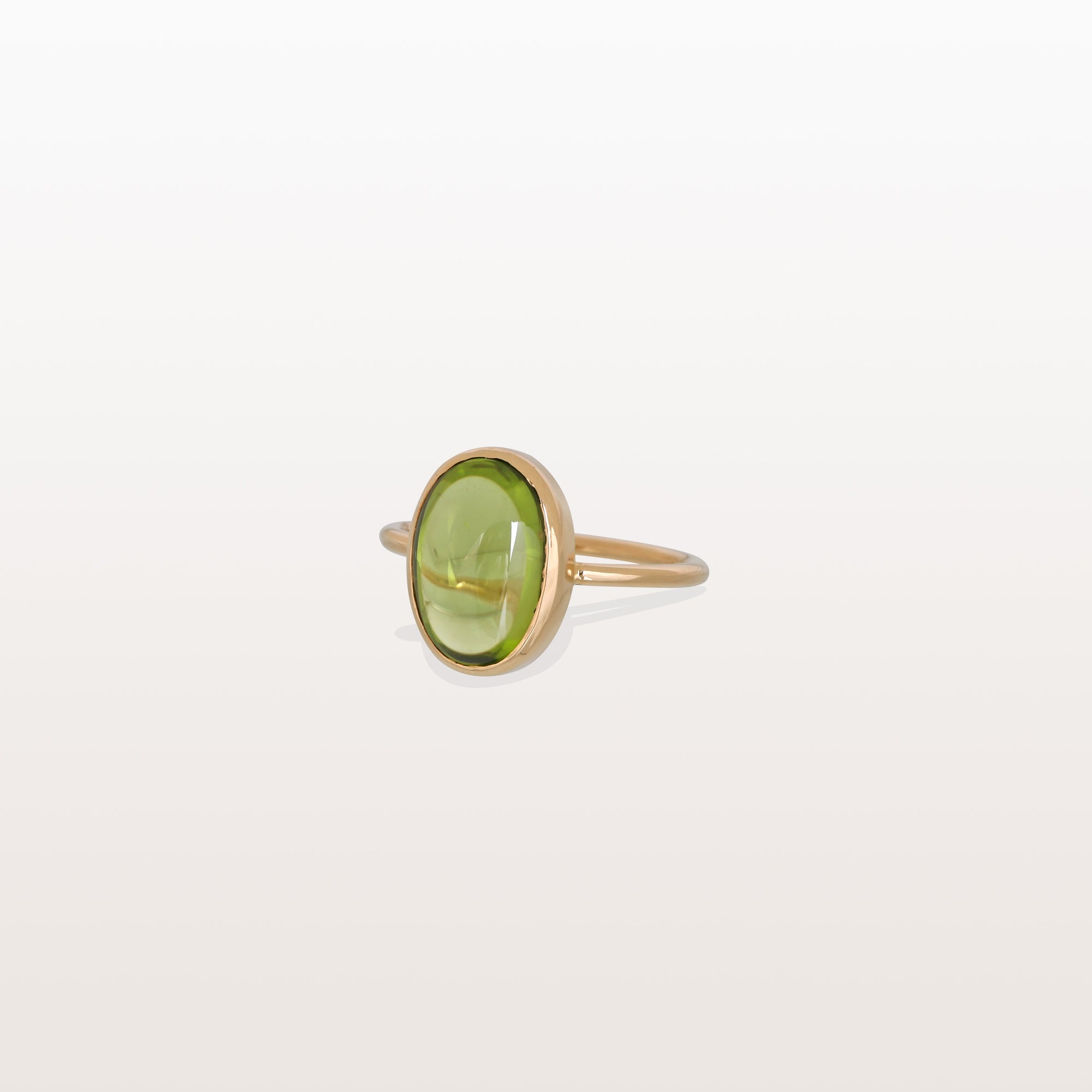 Peridot Oval 18K Gold Ring