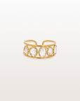 White Sapphire 18K Gold Ring